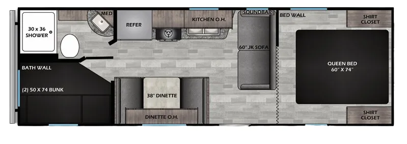CrossRoads Zinger Lite 252BH floor plan