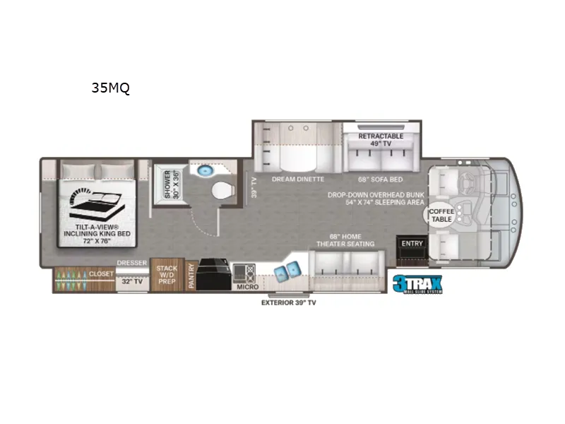 2022 Thor Motor Coach Challenger 35MQ floor plan
