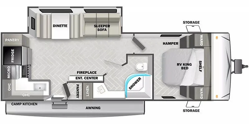 Forest River EVO Southwest T2500 floor plan