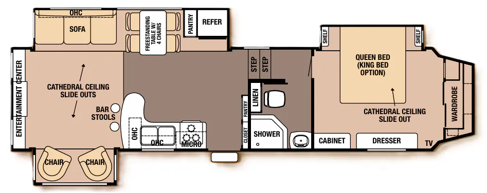Forest River Cedar Creek Silverback 33RE floor plan