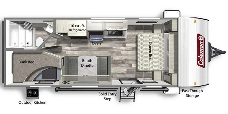2022 Dutchmen Coleman Lantern LT 214BH - Floor plan