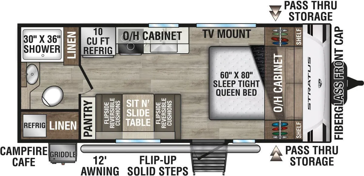 2025 Venture RV Stratus SR200VRB - Floor plan