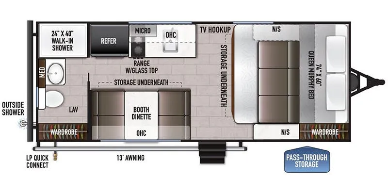 East to West Della Terra LE 160RBLE floor plan