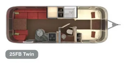 Airstream International Serenity 25FB TWIN floor plan