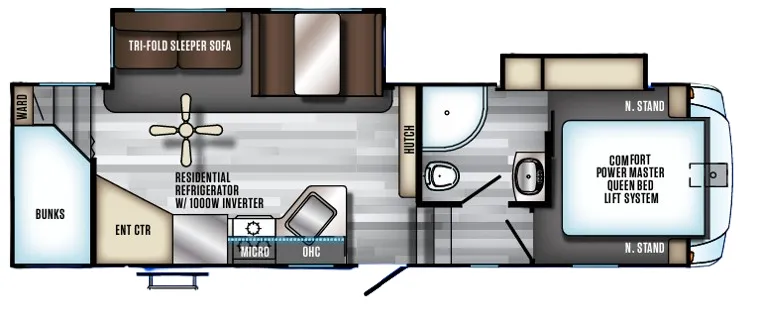 Forest River Cherokee Arctic Wolf 265DBH8 floor plan
