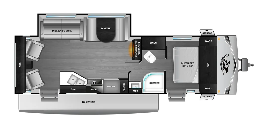 2026 Open Range RV Open Range Colt 26RCS floor plan