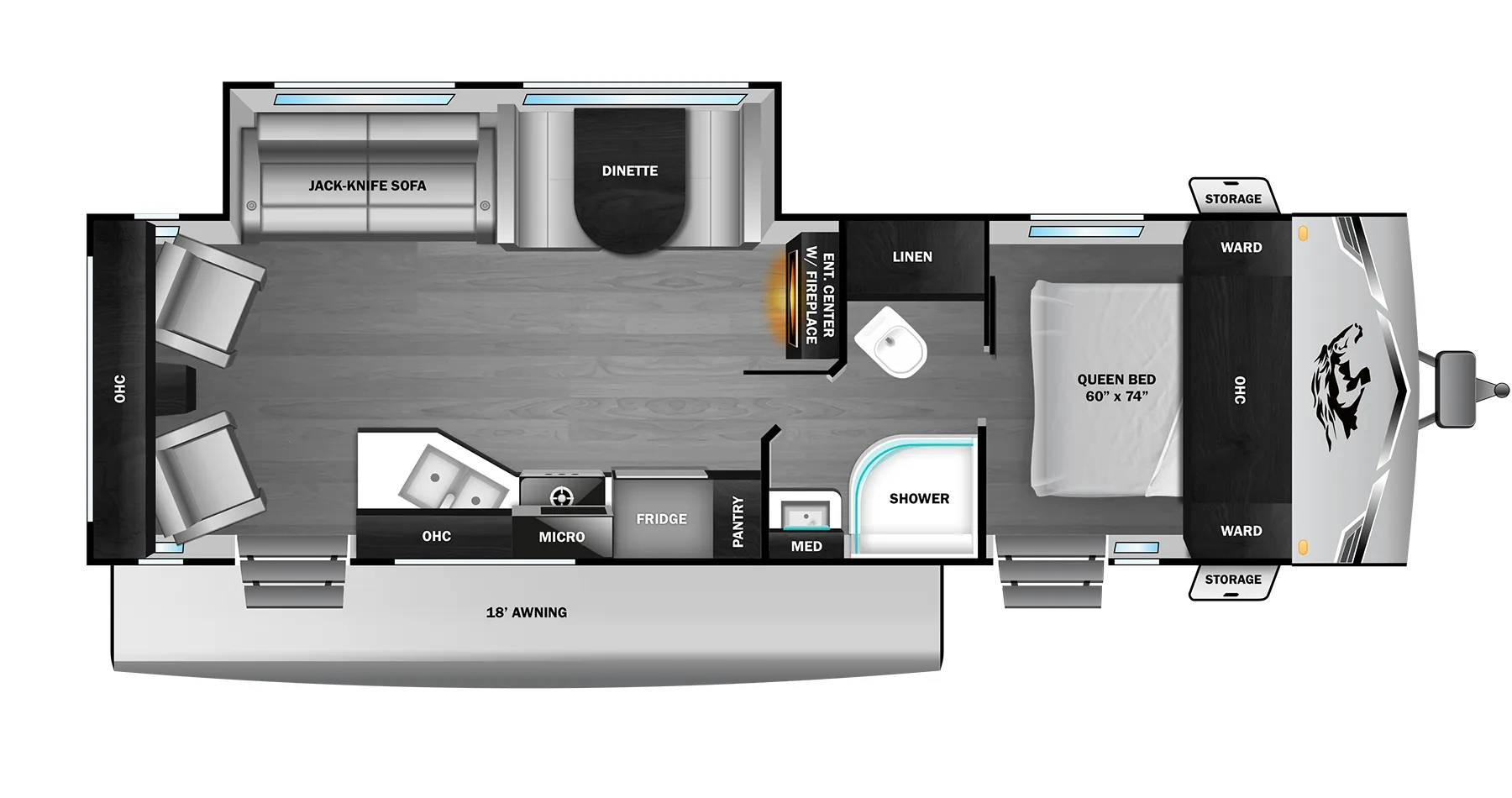 2026 Open Range RV Open Range Colt 26RCS - Floor plan