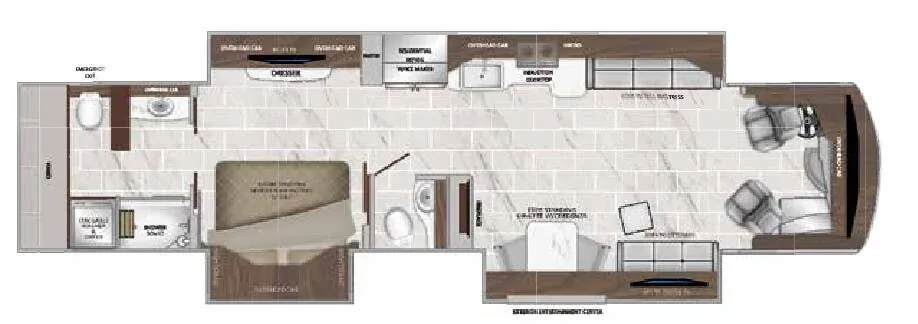 2022 American Coach American Dream 42Q - Floor plan