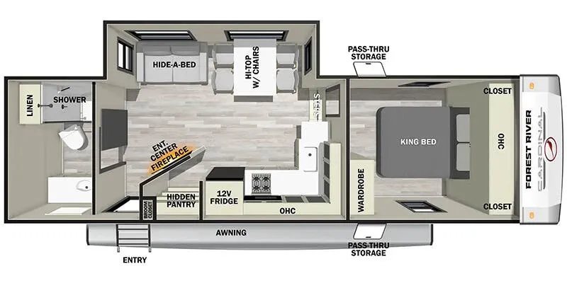 Forest River Wildcat 27RB floor plan