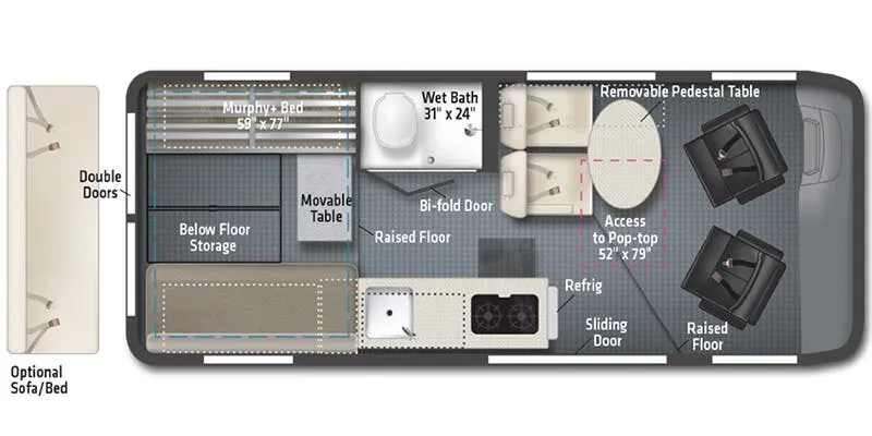 2026 Winnebago Solis 59P - Floor plan