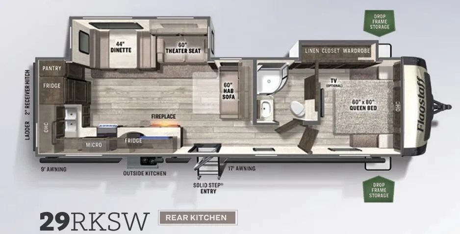 Forest River Flagstaff Super Lite 29RKSW floor plan