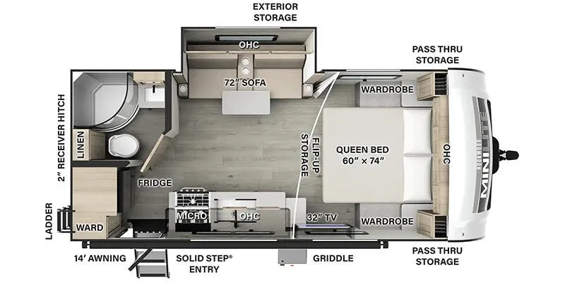 2025 Forest River Rockwood Mini Lite 2109S - Floor plan