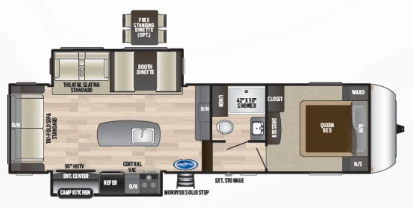 Keystone Hideout 299RLDS floor plan