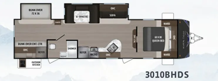 Dutchmen Aspen Trail 3010BHDS floor plan