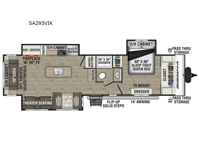 2026 Venture RV Sienna SA293VIK - Floor plan
