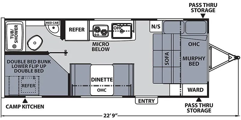 2023 Coachmen Apex Nano 186BH - Floor plan