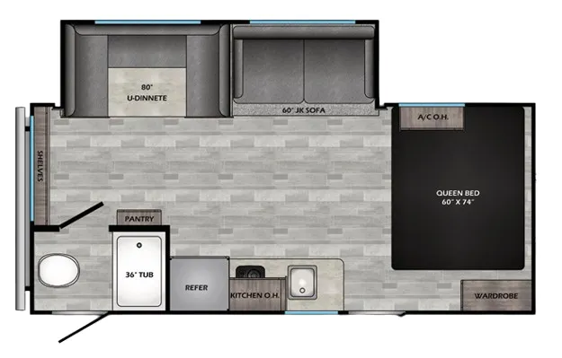 CrossRoads Zinger Lite 18DS floor plan