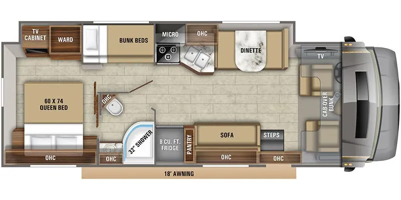 Jayco Greyhawk Prestige 31FP floor plan