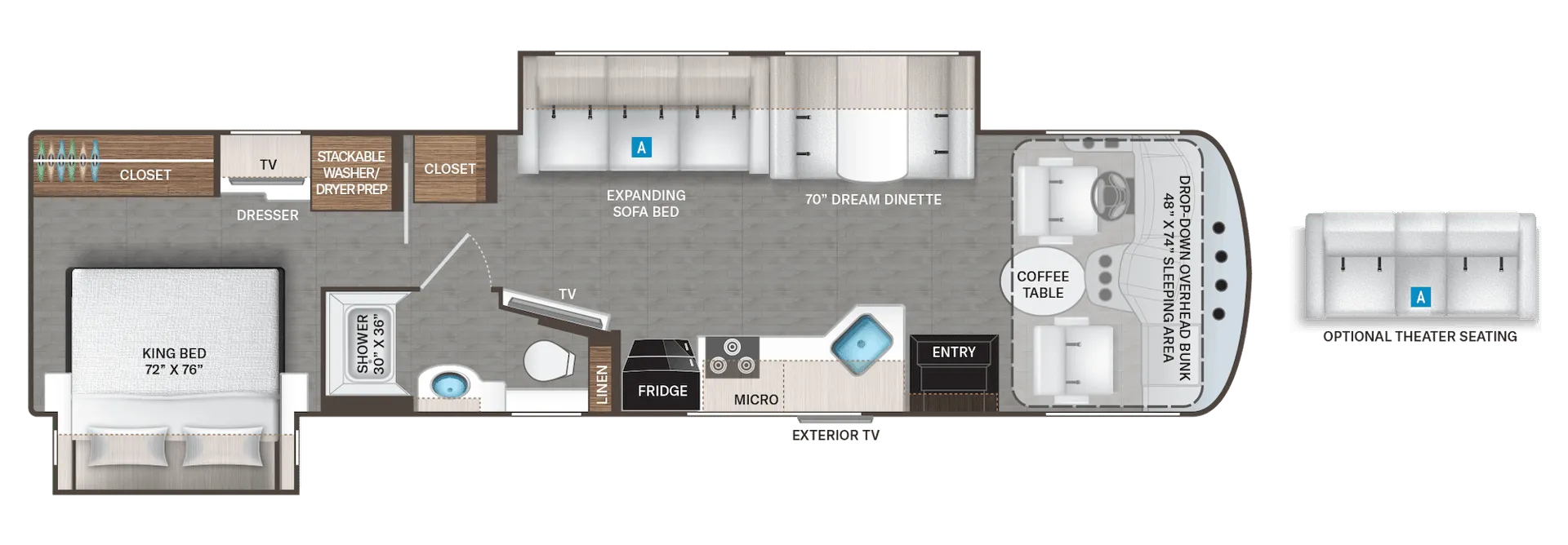 2023 Thor Motor Coach Windsport 34A - Floor plan
