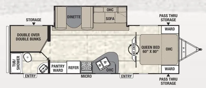 Coachmen Freedom Express Liberty Edition 282 BHDSLE floor plan