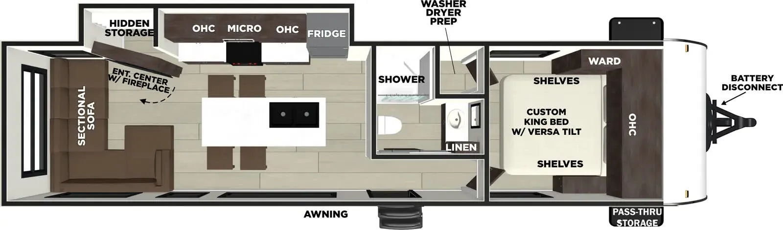 2026 Forest River Wildwood 280ZEN - Floor plan