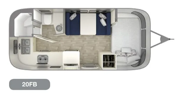 Airstream Bambi 20FB floor plan