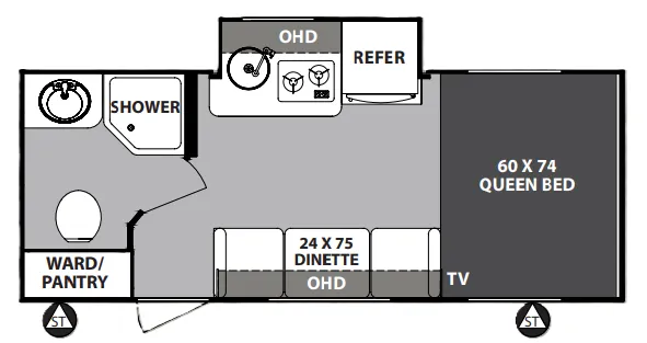 Forest River R-Pod RP-180 floor plan