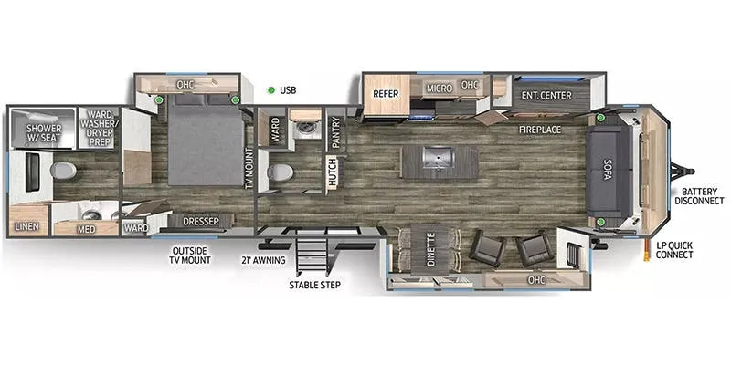 2025 Forest River Cherokee Black Label 39NABL - Floor plan
