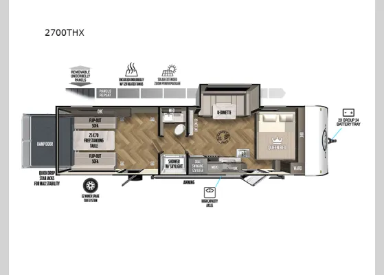2021 Forest River Ozark 2700TH - Floor plan