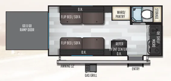 Forest River Rockwood Geo Pro G16TH floor plan