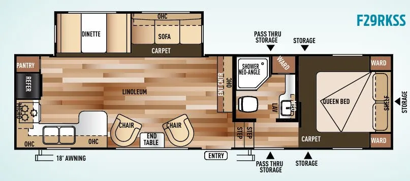 Forest River Wildwood F29RKSS floor plan