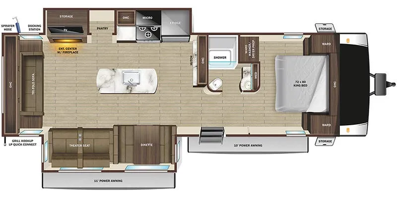 Highland Ridge Light 290RLS floor plan