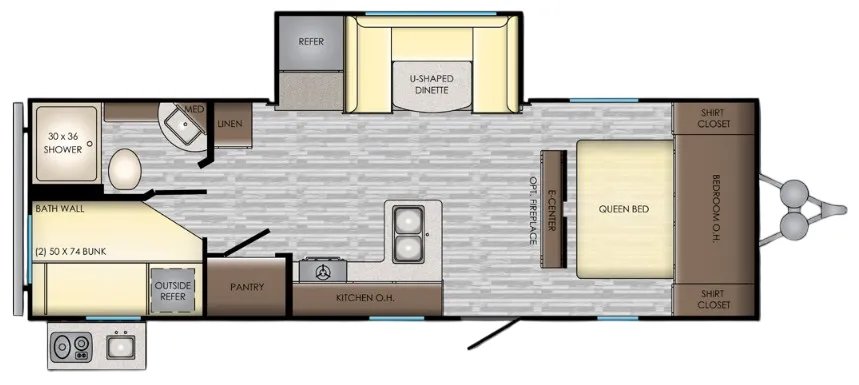 CrossRoads Zinger Lite 258BH floor plan