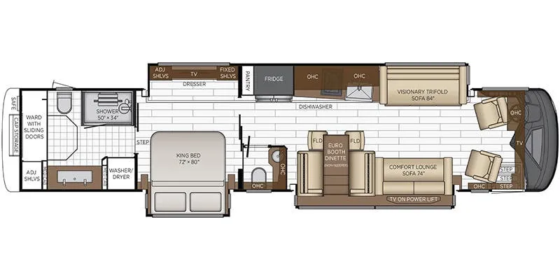 Newmar King Aire 4521 floor plan
