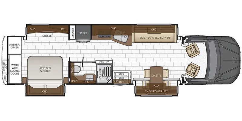 Newmar Supreme Aire 4061 floor plan
