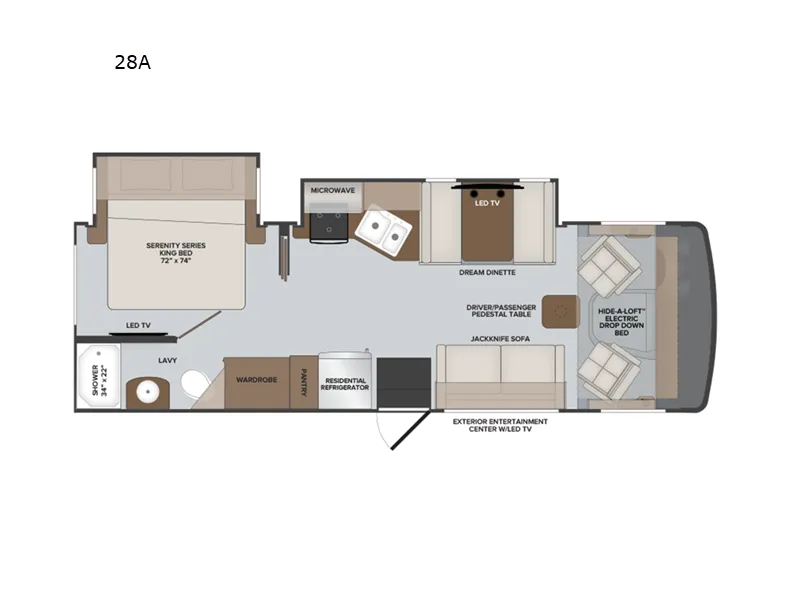 2026 Holiday Rambler Admiral 28A floor plan