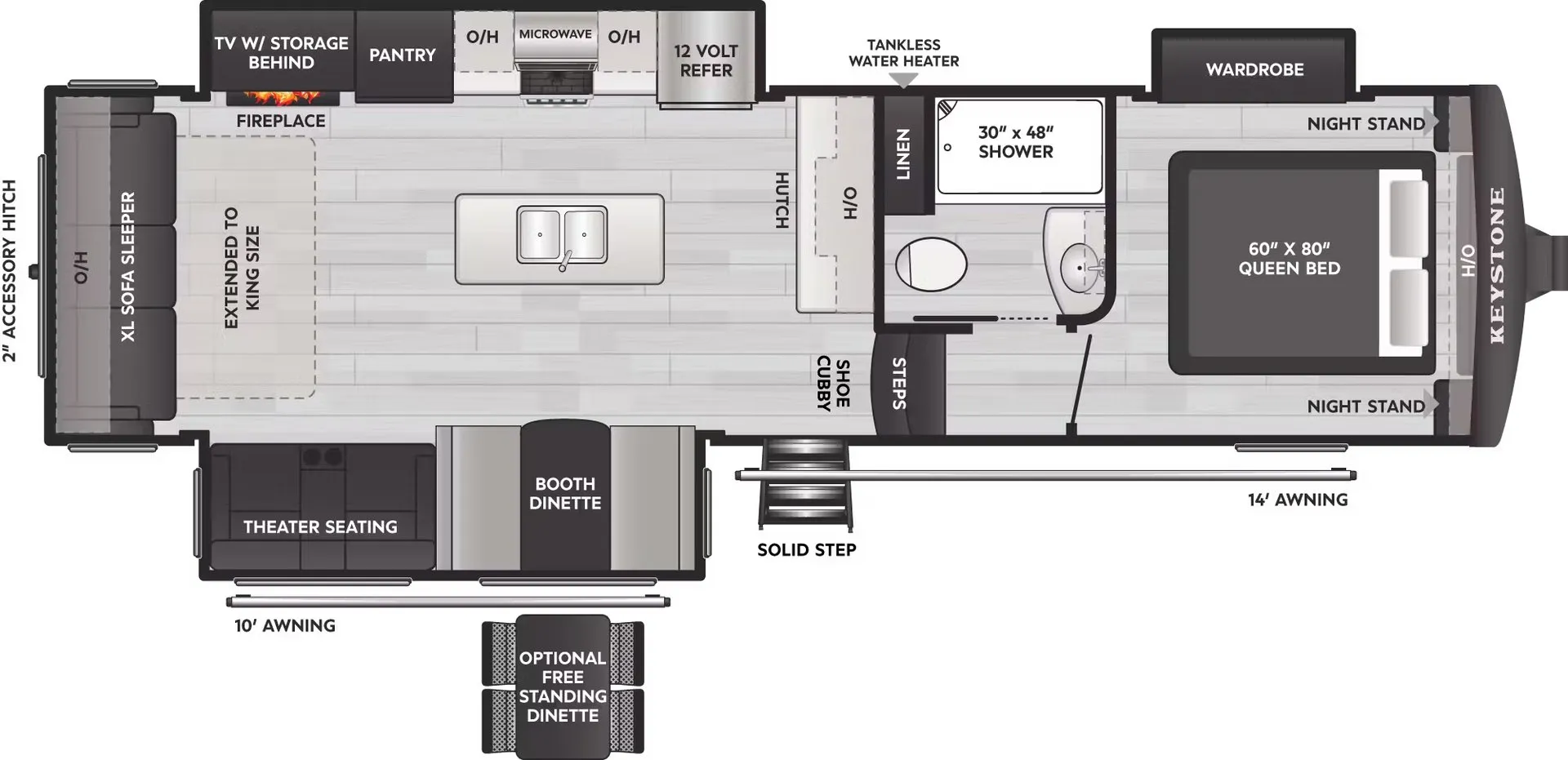 2026 Keystone Arcadia Super Lite 292SLRL - Floor plan