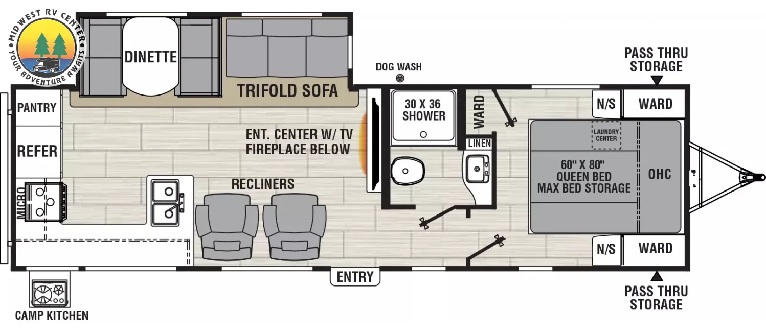 2026 Coachmen Northern Spirit 2965RK - Floor plan