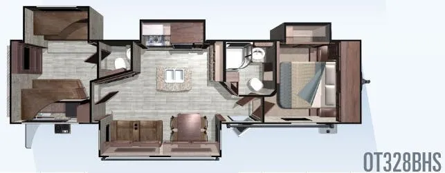 Highland Ridge Open Range OT328BHS floor plan