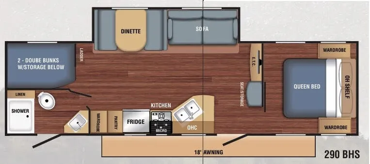 Braxton Creek BX 290BHS floor plan