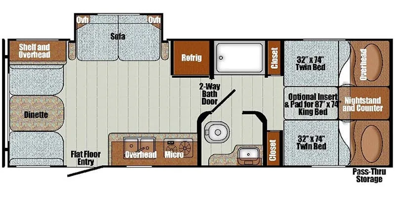 Gulf Stream Vista Cruiser 23TWS floor plan