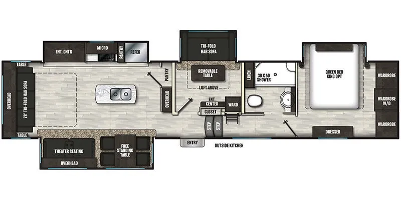 Shasta Phoenix X-Edition 393MBX floor plan