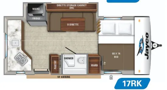Jayco Hummingbird 17RK floor plan