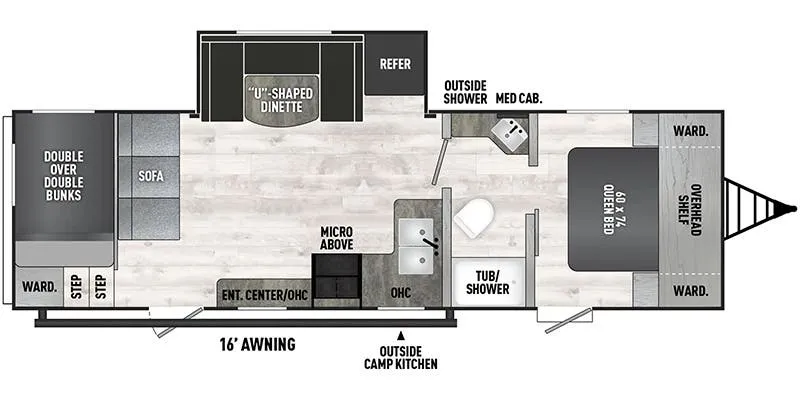 Coachmen Clipper 6K Series 262BHS floor plan