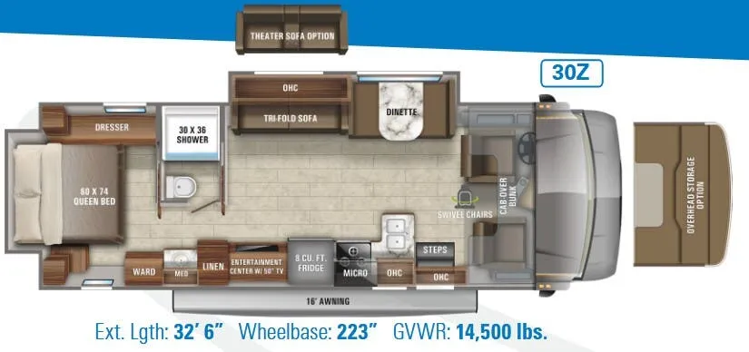 Jayco Greyhawk 30Z floor plan