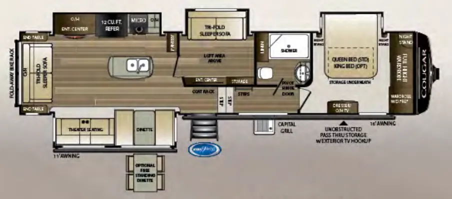 Keystone Cougar 368MBI floor plan