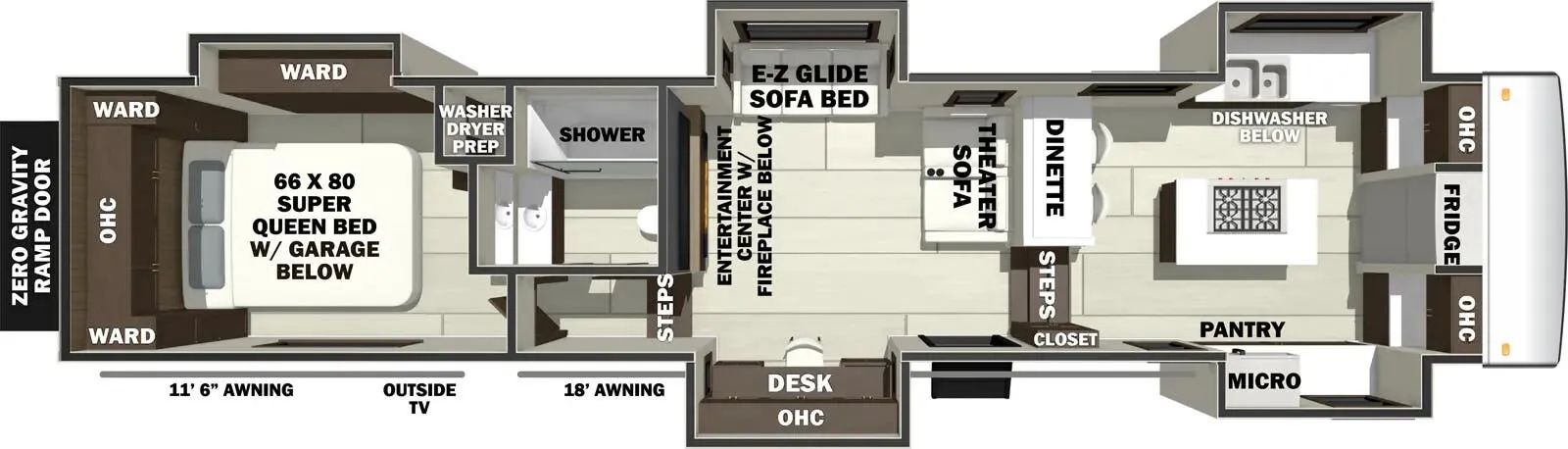 2026 Forest River RiverStone 42FSKG - Floor plan