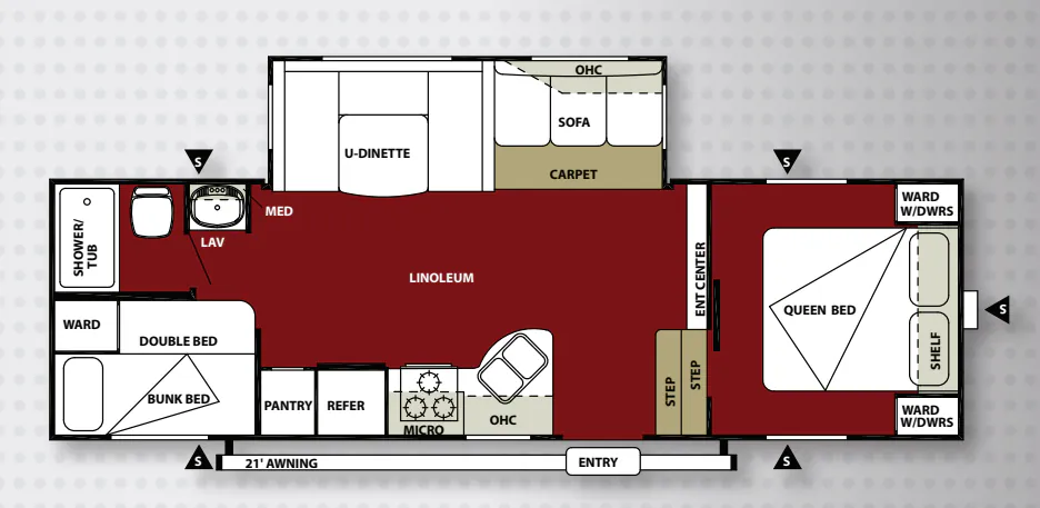 Forest River Wildwood 26DDSS floor plan