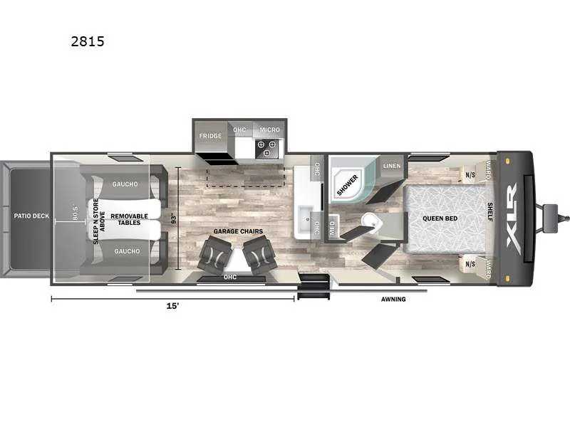 2023 Forest River RV XLR Hyper Lite 2815 - Floor plan