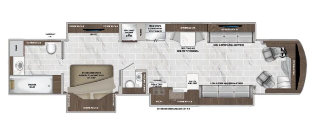 American Coach American Dream 45D floor plan